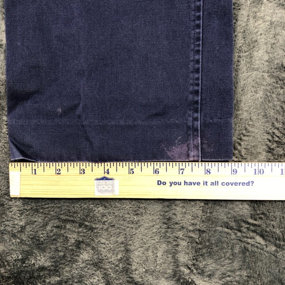 Nordstrom Pleated Chinos Mens 38x36 Navy Blue Cotton Twill Trousers Tall - Picture 8 of 12